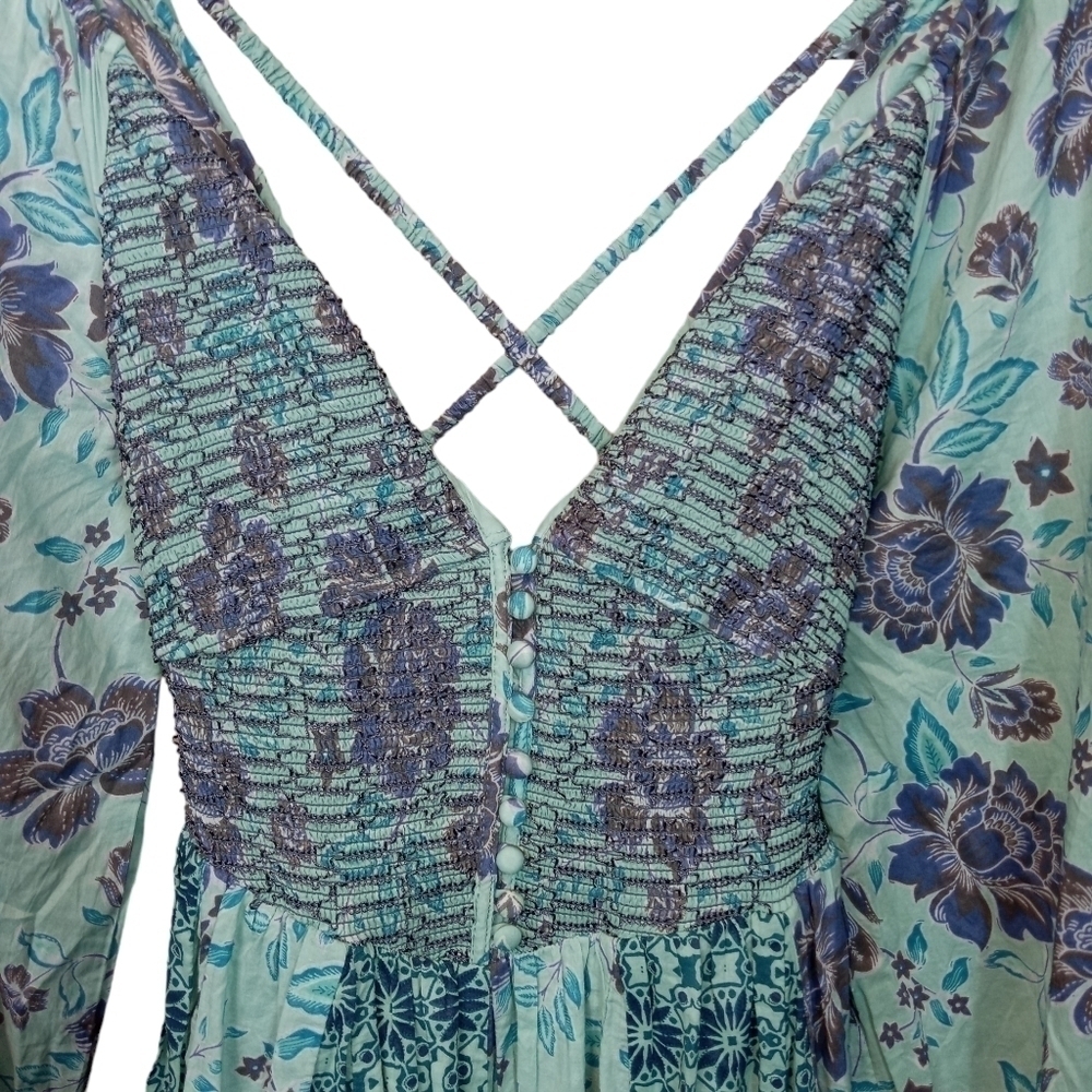 Free People A New Way Boho Floral Maxi Dress NWOT Size Small - Picture 5 of 15